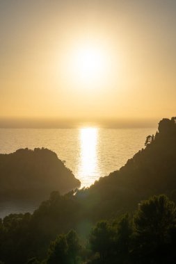 Cala Tuent 'te Günbatımı Görünümü - Majorca İspanya