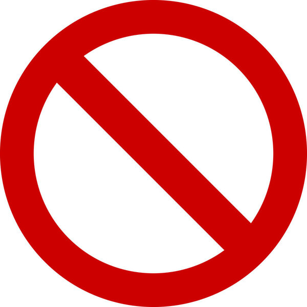 Символ запретного круга. Красный запрет запретил икону. Стоп знак. Запретный элемент на белом фоне