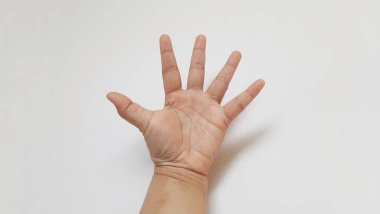 El insan ifadesi karalama yapar. İletişim dili beyaz arkaplanda izole edilmiş pozlar verir