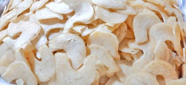 Kerupuk udang, karides krakeri arka planı