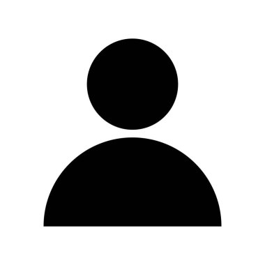 Kişi simgesi vektörü. Kullanıcı işareti. Profil simgesi. Erkek sembolü düz illüstrasyon tasarımı