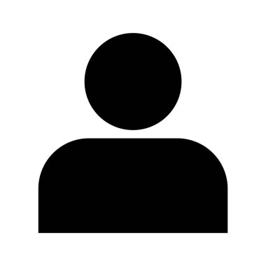 Kişi simgesi vektörü. Kullanıcı işareti. Profil simgesi. Erkek sembolü düz illüstrasyon tasarımı