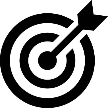 Başarı hedef simgeleri. Hedef iş konsepti. Hedefe odaklan. Hedef kitle. Vektör illüstrasyon tasarımı