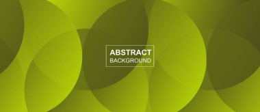 Yeşil arkaplan, gradyan daire tarzında. Vektör illüstrasyon tasarımı