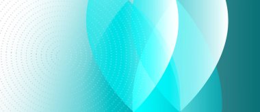 Sunum, iş, medya, reklam, eğlence, promosyon için şekil katmanları ve daire noktaları tasarlanmış mavi beyaz gölgeli arkaplan