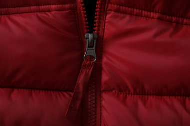 kırmızı deri fermuar, fermuar, kapat