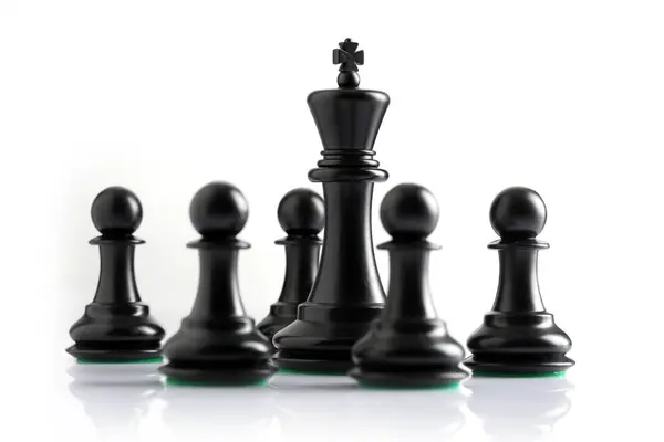 Beyaz arka plan üzerinde satranç king