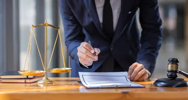 justice and law concept. male lawyer working in office. Legal law, advice and justice concept.