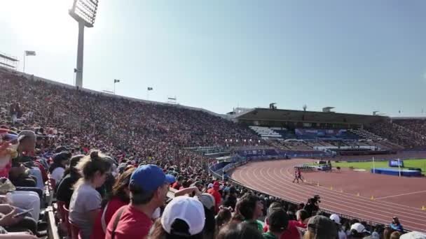 圣地亚哥 2023年11月4日 智利国家体育场 泛美运动会会址 高质量的4K镜头 — 图库视频影像