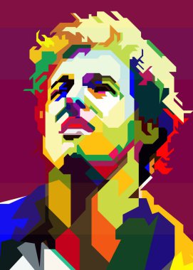 Pop Art WPAP posteri Bruce Frederick Joseph Springsteen olarak bilinen Bruce Springsteen, ABD 'li söz yazarı, şarkıcı ve gitarist. The E Street Band turneye ve plaklara eşlik eden bir gruptur..