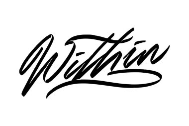 Siyah Renkli Metin El Yazma Harf Biçimine Bak