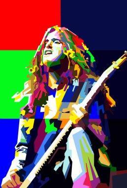 Cliff Burton Heavy Metal Musician Pop Art WPAP clipart