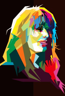 Taylor Swift ABD 'li Şarkıcı Pop Art WPAP.