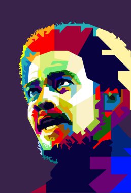 Bill Withers ABD 'li R & B Şarkıcısı Pop Art WPAP Vektörü