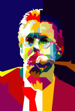 Eric Clapton Şarkıcısı Rock Blues gitaristi Pop Art WPAP Vektörü
