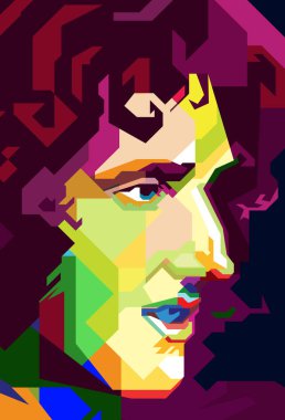 Brian May İngiliz Rock gitaristi Müzisyen Vektörü.