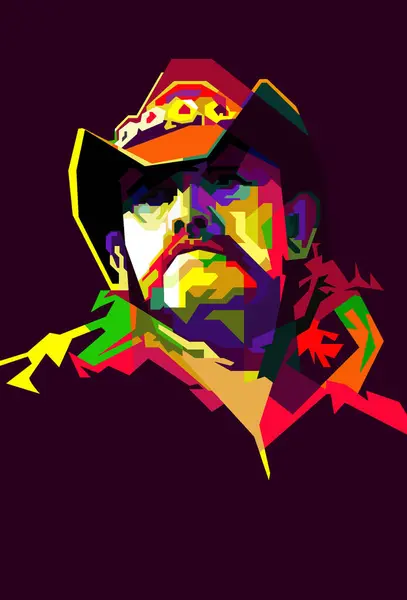 stock vector Lemmy Kilmister Pop Art WPAP Vector.