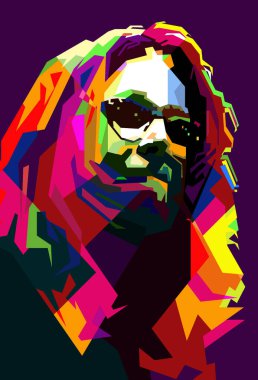 Ozzy Osbourne Black Sabbath Classic Rock Pop Art WPAP Vector clipart