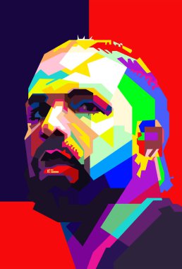 Drake Rap Pop Müzik Sanatı WPAP Vektörü