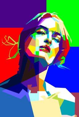 Charlotte Le Bon Fransız Kadın Oyuncu WPAP Trending Now Vektörü