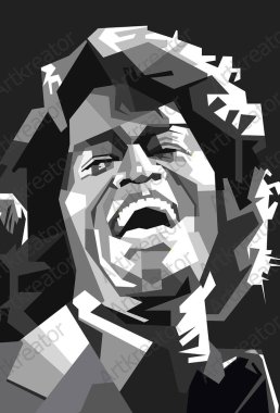 James Brown Caz Şarkıcısı ve Caz Müzisyeni Şimdi Vektör