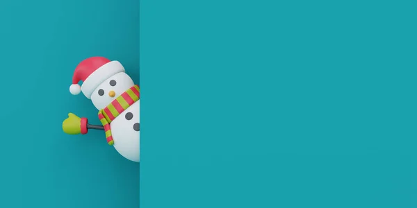 Kerstachtergrond Met Sneeuwpop Kopieerruimte Vrolijk Kerstfeest Gelukkig Nieuwjaar Destructie — Stockfoto