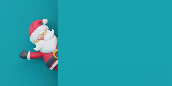 Fondo Navidad Con Santa Claus Espacio Copia Feliz Navidad Feliz — Foto de Stock