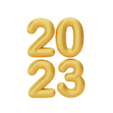 Mutlu yıllar 2023, altın sayı tecrit, Çin Yeni Yıl için dekorasyon, Çin Festivalleri, CYN unsuru, 3D görüntüleme