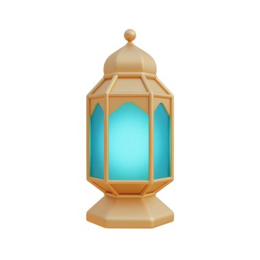 Ramazan Kareem veya Kurban Bayramı Mübarek. Müslüman İslam Festivali için 3D Element dekore edildi. 3d renderin