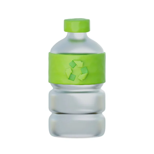 Plastic Bottle Recycle Symbol World Environment Day Eco Friendly Cartoon — Stock Photo, Image