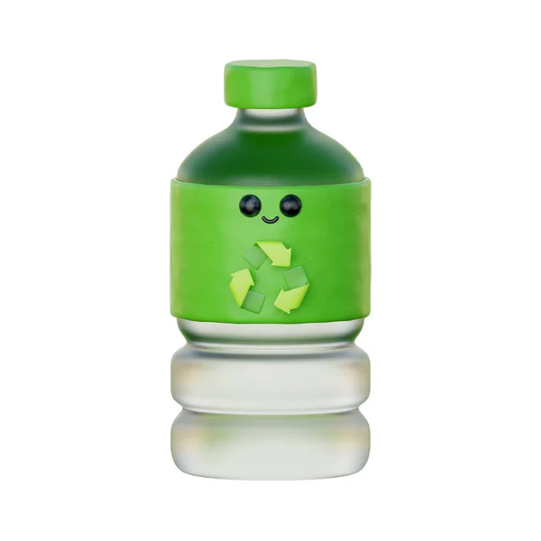 Botella Plástico Con Símbolo Reciclaje Día Mundial Del Medio Ambiente — Foto de Stock