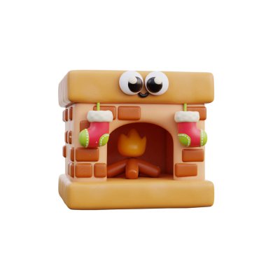 3D Noel şöminesi, Mutlu Noeller ve mutlu yıllar, 3D sunum