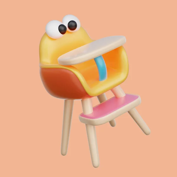 Bebek Sandalyesi Şirin Bebek Elementleri Görüntüleme — Stok fotoğraf