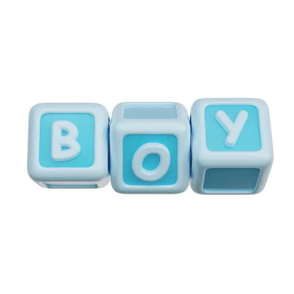 Blue Toy Cubes Révélation Genre Bébé Est Garçon Fête Anniversaire Image En Vente
