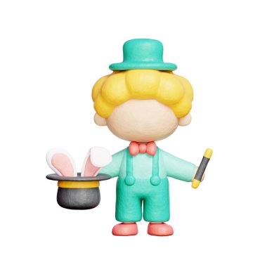 Sihirbaz, Karnaval, Eğlence Parkı, 3 boyutlu canlandırma.