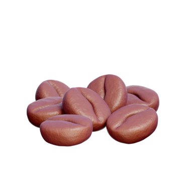 Kahve çekirdekleri, kahve dükkanı ve barista, 3D görüntüleme..