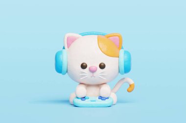 3 boyutlu şirin kedi video oyunu, çizgi film karakteri, 3 boyutlu canlandırma.