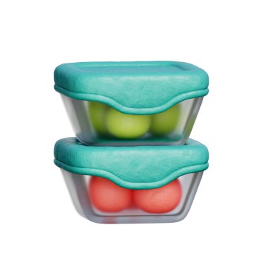 Yemek kabı, mutfak gereçleri, pişirme ve pişirme elementleri, 3D görüntüleme.