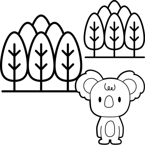 coloring book for children, cute animals