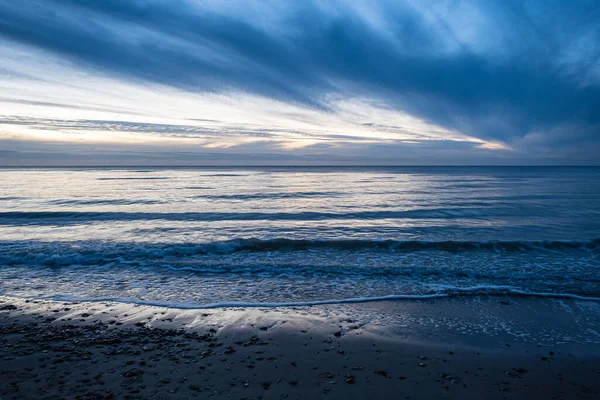 Beautiful Seascape Late Evening Sea Waves Baltic Sea — Stock Photo, Image