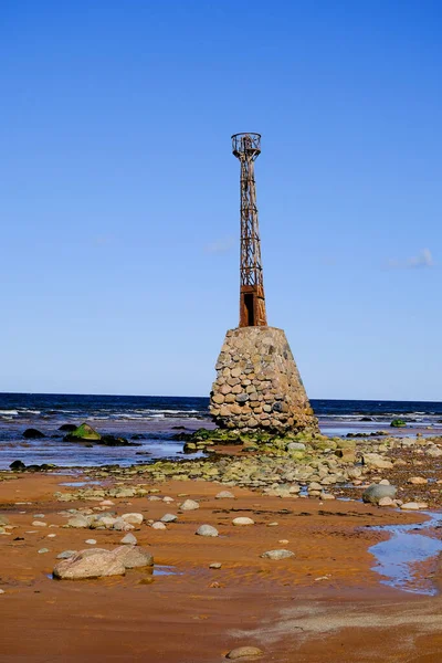 Ruinen Des Antiken Leuchtturms Von Kurmrags Ufer Des Golfs Von — Stockfoto