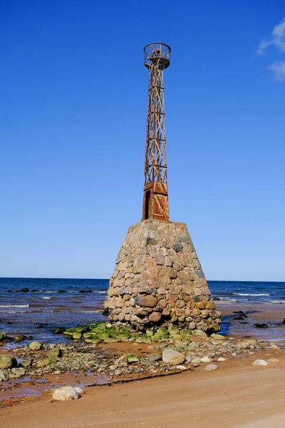 Ruinen Des Antiken Leuchtturms Von Kurmrags Ufer Des Golfs Von — Stockfoto