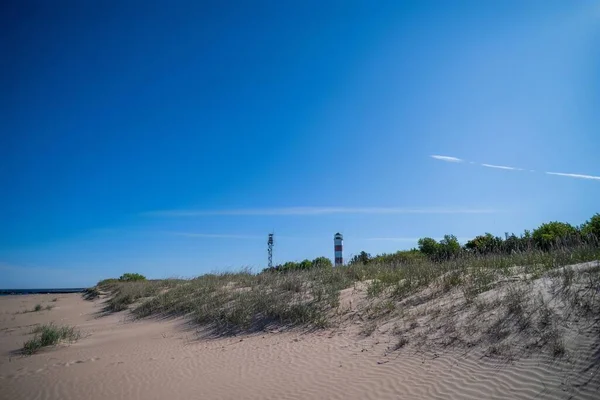 Leuchtturm Und Leuchtturm Der Küste Der Russischen Grenze Estland — Stockfoto