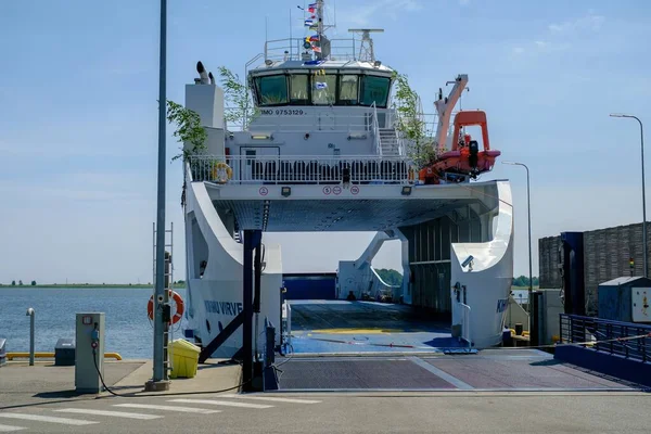 Munalaiu Estonia June 2023 Passenger Ferry Harbor Pier Summer Concept — Stock Photo, Image