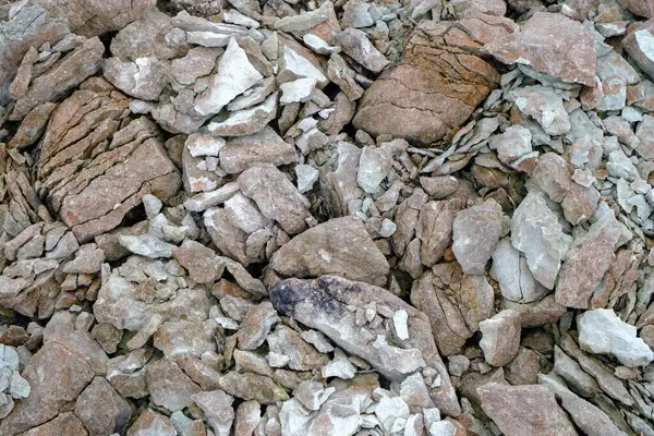 Λατομείο Από Πέτρες Δολομίτη Κοντινό Πλάνο Πετρωμάτων Χώρο Εξόρυξης Δολομίτη — Φωτογραφία Αρχείου