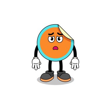 Hüzünlü yüzlü karikatür çizimi, karakter tasarımı