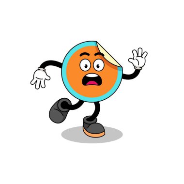 kayan etiket maskotu illüstrasyonu, karakter tasarımı