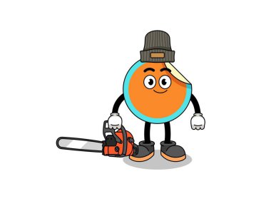 Yapıştırma çizimi bir oduncu olarak, karakter tasarımı