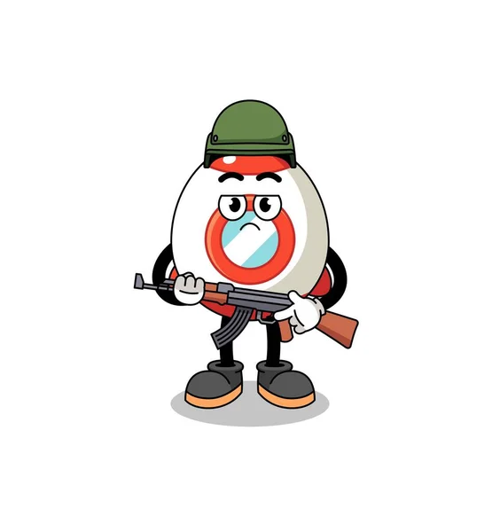 Cartoon Rocket Soldier Character Design — Stock Vector