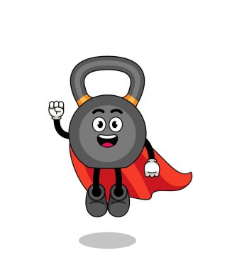 Uçan süper kahramanlı kettlebell çizgi filmi, karakter tasarımı